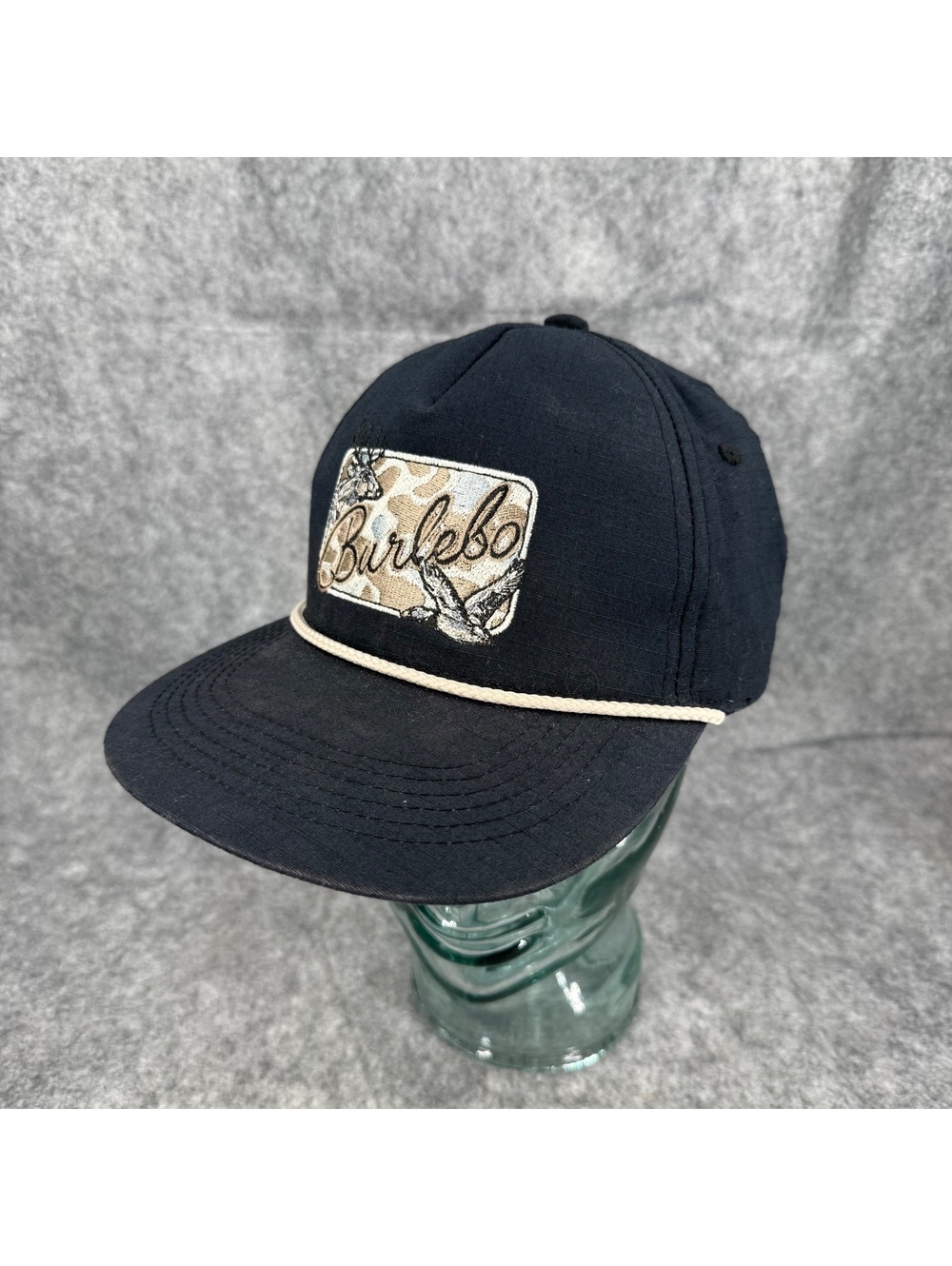 Burlebo Adjustable Size Rope Hat Cap Black Camo Deer Eagle Adult 103